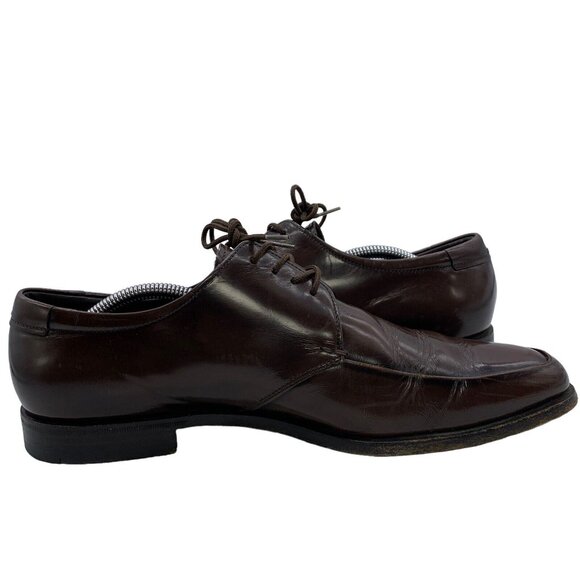 Prada Vintage Lace Up Derby Dress Shoes Men’s Sz UK 8.5 - US 9.5 Brown Leather. - Picture 7 of 13